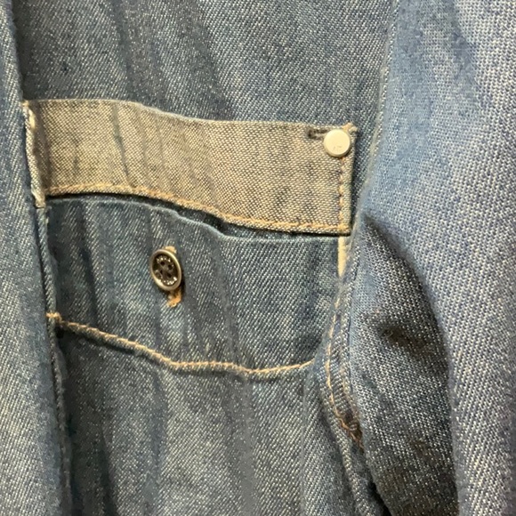 Armani Exchange light denim button down shirt Large - Picture 3 of 4